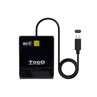 Tooq Lector De Tarjetas Dnie Sim Usb C Negro